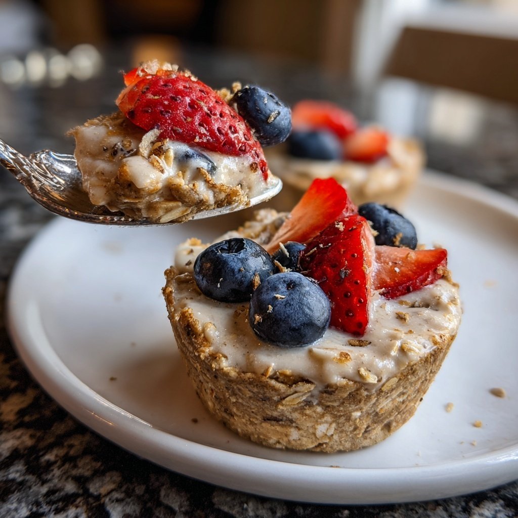 Vanilla Berry Oat Breakfast Cups