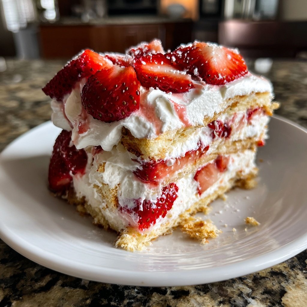 Strawberry Shortcake Icebox Cake