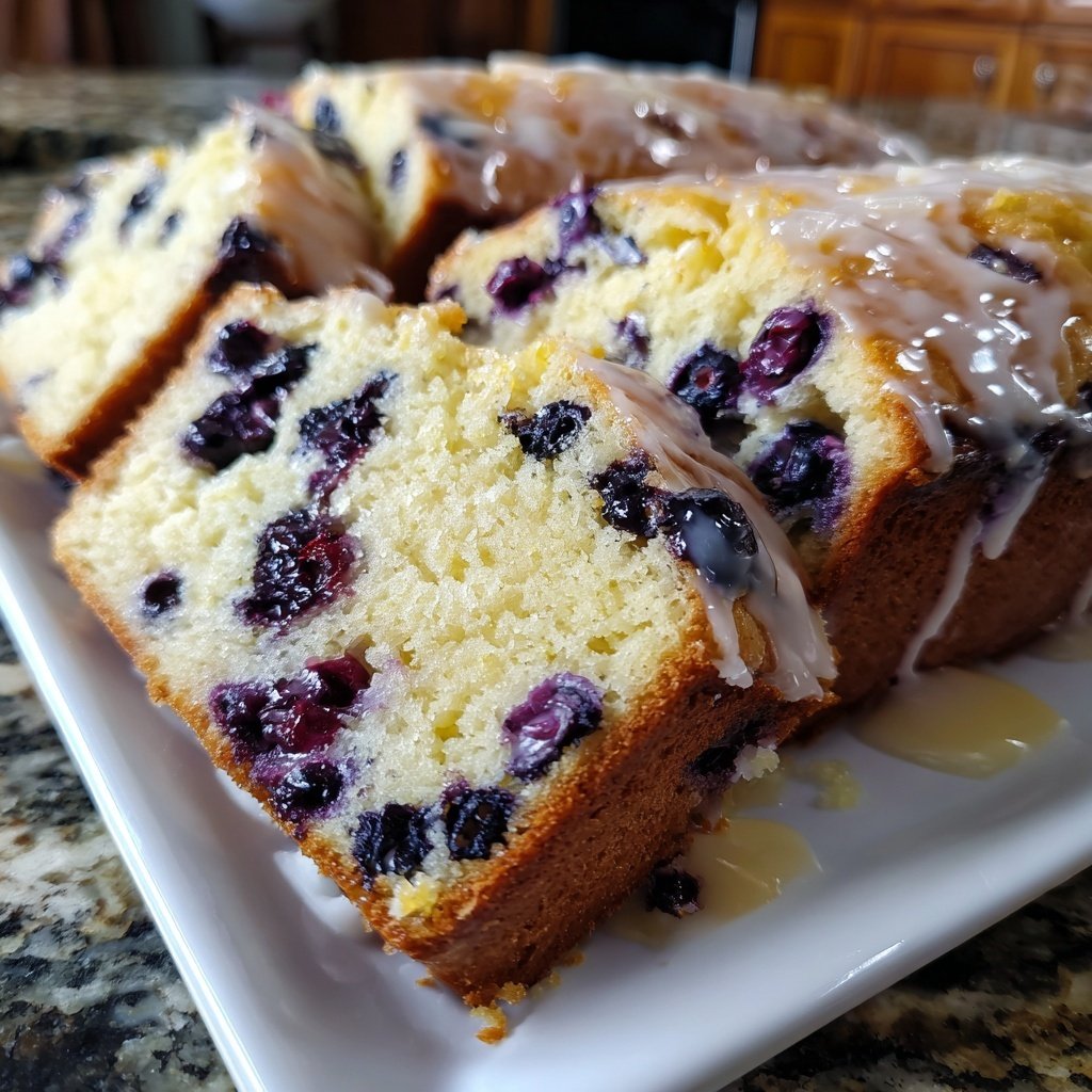 Blueberry Lemon Bread Slices