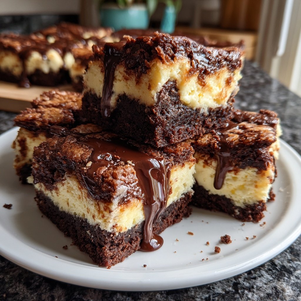 Super Bowl Desserts Brownie Cheesecake Squares