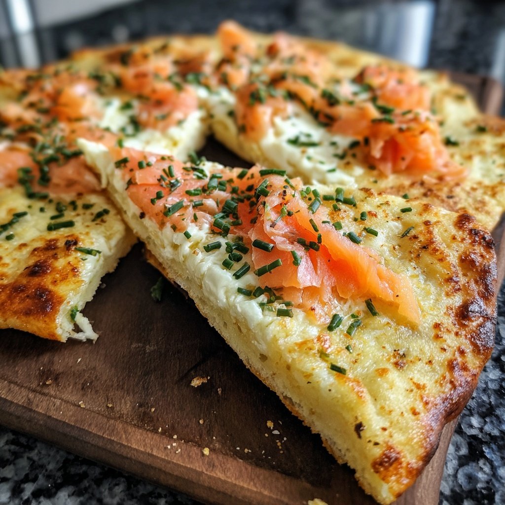 Flammkuchen with Smoked Salmon