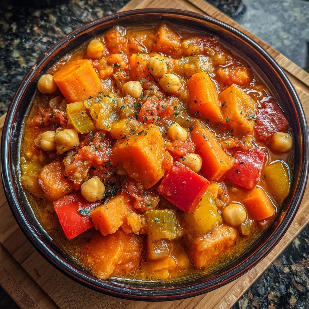 Healthy Crockpot Moroccan Vegetable Stew