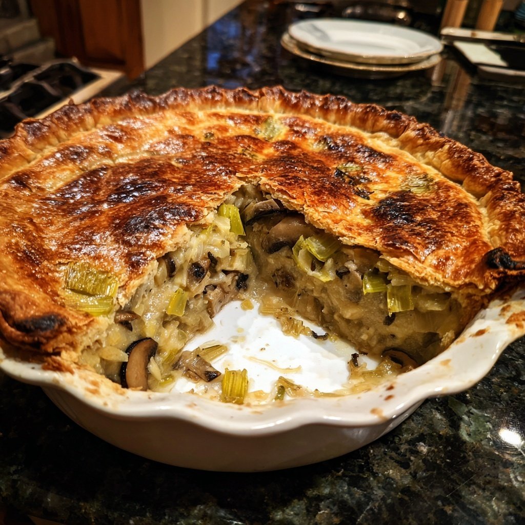 Sunday Mushroom and Leek Pie