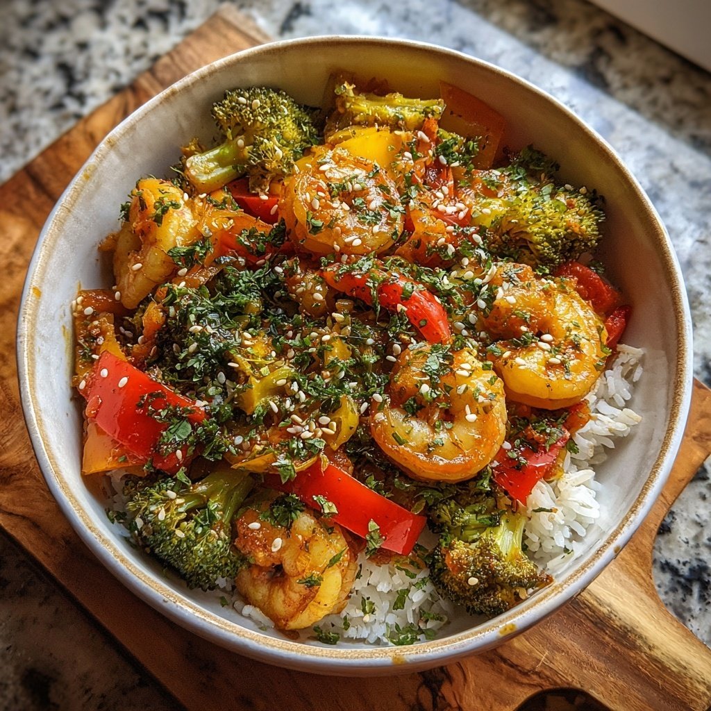 Easy Healthy Shrimp And Vegetable Bowl