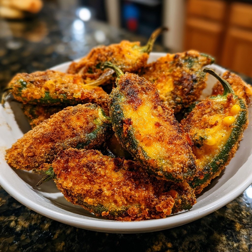 Jalapeno Poppers with Corn and Cheese