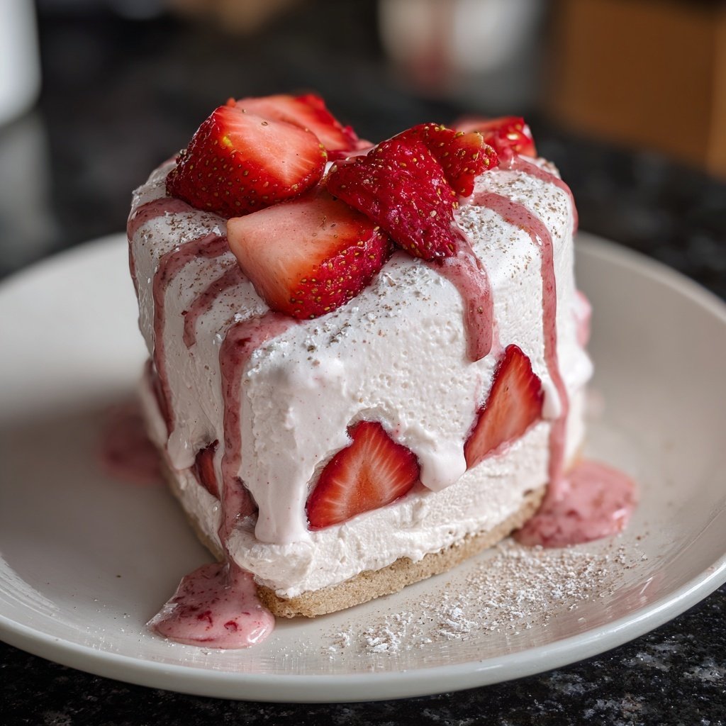 Mini Heart Cake with Strawberry Honey Cream