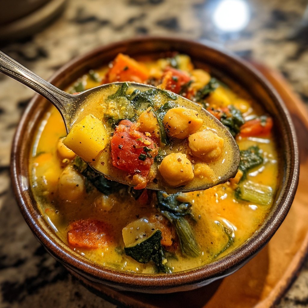 Healthy Crockpot Lemon Chickpea Stew