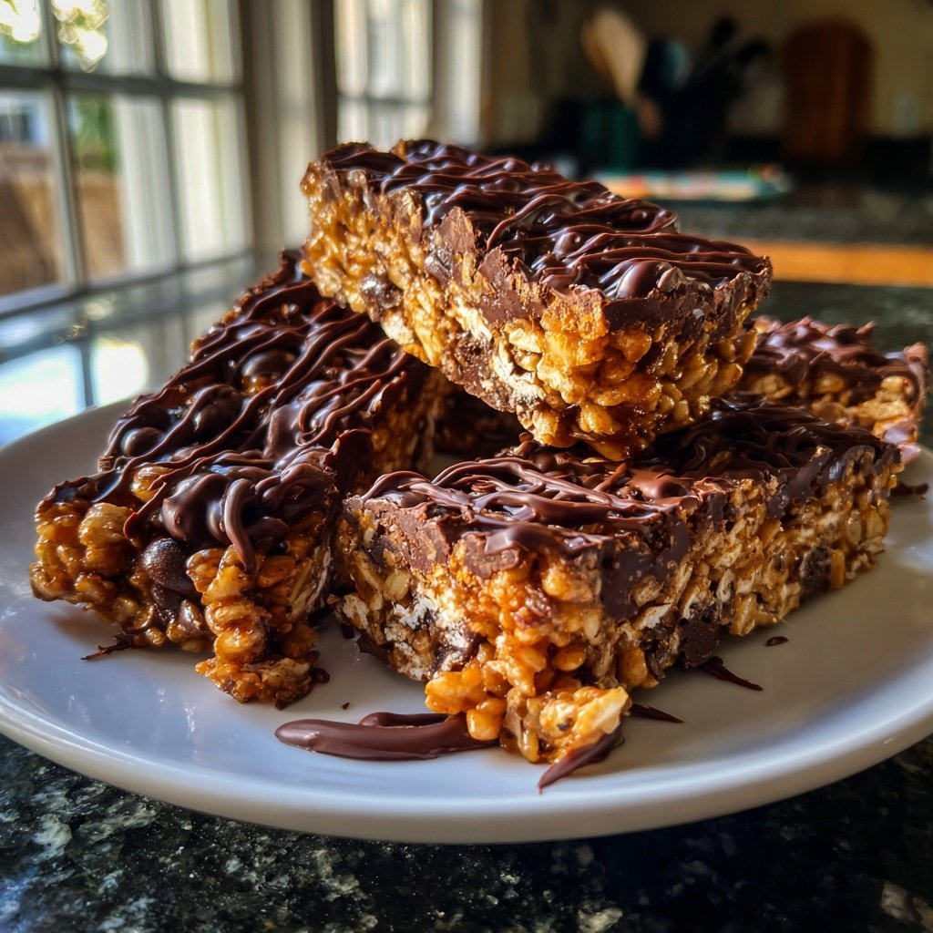 Chocolate Peanut Butter Rice Crispy Treats